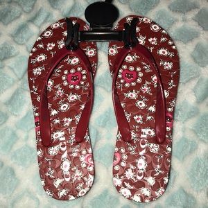 Coach Floral Flip Flops